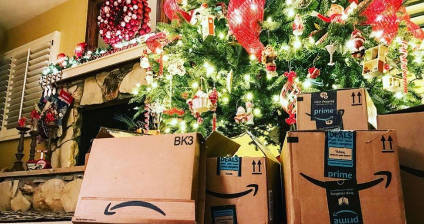 amazon boxes christmas tree feature