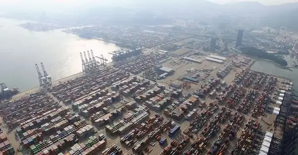 Yantian port from above