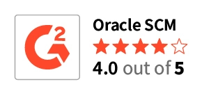 G2 review for Oracle supply chain visibility software