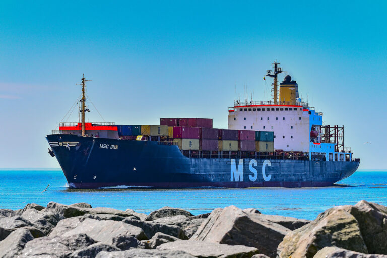 MSC container ship loses 45 containers overboard in bad weather